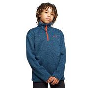 Peter Storm Kids' Koala Fleece, Textured Knit, Funnel Neck, Orange Pumpkin Zip Detail, 100% Polyester (UK, Age, 13 Years, Regular, Blue)