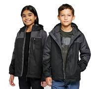 Peter Storm Kids’ Lakes 3-in-1 Jacket with Removable Fleece Midlayer & Adjustable Hood, Waterproof, Breathable & Warm Raincoat for Boys & Girls (UK, Age, 7 Years, 8 Years, Regular, Black)