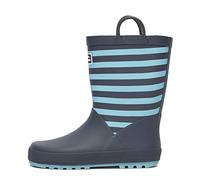 Peter Storm Kids' Stripe Wellies with Grippy Outsole and Pull Handles, Kids' Wellington Boots, Children's Wellies, Children's Wellington Boots, Navy, UK2
