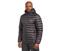 Peter Storm Men’s Loch Down Hooded Jacket with Ripstop Fabric & 90/10 650 Fill Power Down, Water Repellent (UK, Alpha, S, Regular, Regular, Grey)