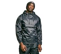 Peter Storm Men’s Packable Cagoule Jacket with Drawcord Hood and Large Zipped Pocket, Waterproof, Breathable & Lightweight Raincoat (UK, Alpha, M, Regular, Regular, Black)