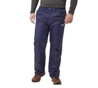 Peter Storm Men’s Packable Pants with Elasticated Waist & Stuff Sack, Waterproof, Breathable & Lightweight Over Trousers (UK, Alpha, XXL, Regular, Regular, Navy)