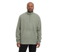 Peter Storm Men's Bracken Half Zip Fleece with Fitted Collar & Hem, Lightweight 60g Brushed Microfleece Midlayer Pullover (UK, Alpha, M, Regular, Regular, Green Stripe)