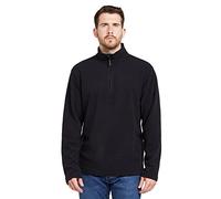 Peter Storm Mens Bracken Half Zip Fleece with Fitted Collar & Hem, Lightweight 60g Brushed Microfleece Midlayer Pullover (UK, Alpha, XXL, Regular, Regular, Black)