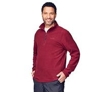 Peter Storm Mens Bracken Half Zip Fleece with Fitted Collar & Hem, Lightweight 60g Brushed Microfleece Midlayer Pullover (UK, Alpha, M, Regular, Regular, Red)