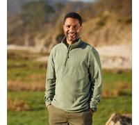Peter Storm Men's Bracken Half Zip Stripe Fleece - Khaki/Grey, Khaki/Grey