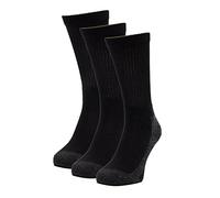 Peter Storm Men's Mid-length Work Socks With Articulated Calf Knit and Enhanced Underfoot Support, Heavy Duty Work Socks, Work Boot Socks, Pack of 3, Black, 4-8