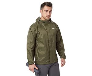 Peter Storm Men's Packable Waterproof Jacket with 2 Zipped Hand Pockets and Adjustable Hood, Pac A Mac, Rain Coat, Cagoule (UK, Alpha, XS, Regular, Regular, Green)