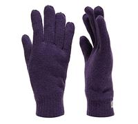 Peter Storm Unisex Double Layered Thinsulate Knit Gloves, Winter Gloves for Men and Women, Purple, S/M