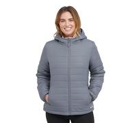 Peter Storm Women’s Blisco Jacket with Hood & 2 Pockets, Insulated, Water Repellent & Lightweight Puffer Coat (UK, Numeric, 12, Regular, Regular, Mid Grey)