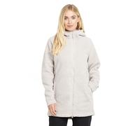 Peter Storm Women’s Snug Longline Full Zip Fleece Jacket with Hood, Deep Snood Neck & 2 Hand Pockets, Comfortable, Warm & Cosy Midlayer Hoodie (UK, Numeric, 14, Regular, Regular, Beige)