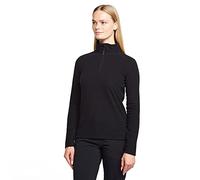 Peter Storm Women's Bracken Half Zip Fleece with Fitted Collar & Hem, Lightweight 60g Brushed Microfleece Midlayer Pullover (UK, Numeric, 20, Regular, Regular, Black)