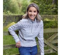 Women's Bracken Printed Half Zip Fleece, Grey 20