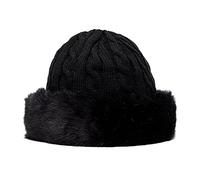 Women's Camilla Fur Trim Hat, Black One Size