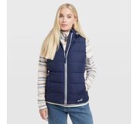 Peter Storm Women's Cosy II Gilet, Water Resistant, Synthetic Fill, Faux Fur Lining, Detachable Hood, Sleeveless (UK, Numeric, 14, Regular, Regular, Navy)
