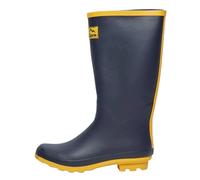 Peter Storm Women's Full-Length Wellington Boots, Navy/Yellow, Rubber, Waterproof, Polyester Lined, Contrast Trim Design (Navy, 8, UK Footwear Size System, Adult, Women, Numeric, Medium, 8)