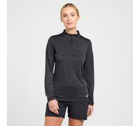 Peter Storm Women’s Long Sleeved Zipped Active T-Shirt, Lightweight and Breathable Women's Baselayer Top (14, Black)