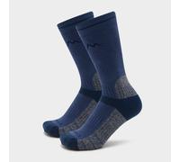 Women's Midweight Outdoor Socks - Twin Pack - Blue, Blue M