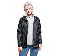 Peter Storm Women's Packable Waterproof Jacket with 2 Zipped Hand Pockets and Adjustable Hood, Pac A Mac, Rain Coat, Cagoule (UK, Numeric, 16, Regular, Regular, Black)