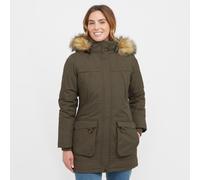 Peter Storm Women's Paloma Parka – Waterproof, Faux-Fur Hood, Insulated, 4 Pockets, Khaki 18