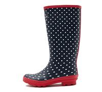 Peter Storm Women's Waterproof Trim Wellies Tall with Grippy Outsole, Women's Wellington Boots, Women's Tall Wellies, Navy, UK7