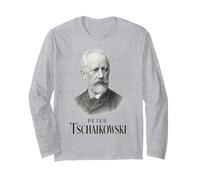 Peter Tchaikovsky Portrait Vintage Composer Classical Music Long Sleeve T-Shirt