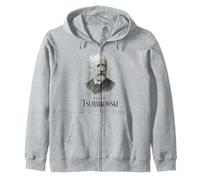 Peter Tchaikovsky Portrait Vintage Composer Classical Music Zip Hoodie