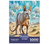 Peter The Bald Cat 1000 Pieces Animal Jigsaw Puzzles with Paper Art Creativity & Gift Giving for Adults And Kids Age 12 Years Up Stunning Puzzle 38x26cm/1000pcs