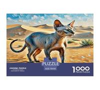 Peter The Bald Cat 1000 Pieces Animal Jigsaw Puzzles with Paper Art Creativity & Gift Giving for Enthusiasts Stunning Puzzle 70x50cm/1000pcs