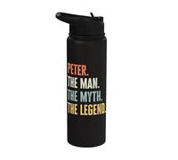 Peter The Best, Man Myth Legend, Funny Best Name Peter Stainless Steel Insulated Water Bottle
