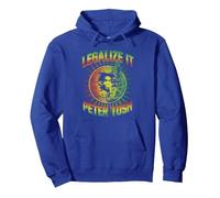 Peter Tosh Legalize It Pullover Hoodie, Adult Unisex, Royal Blue, Medium