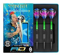 Peter Wright Snakebite Black Strike Tungsten Steeltip Darts Set - 24g, 26g