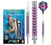 Peter Wright Vyper Darts | 90% Tungsten | Level 5 Grip | 54.6mm | 20g-24g Steel Tip Darts 22g | Red Dragon Darts