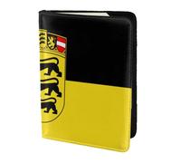 Peterborough Flag Travel Passport Holder Cover Wallet Leather Case Travel Essentials Luggage Accessories, Flag Of The State Of Baden-Württemberg, One Size, Contemporary