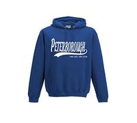 Peterborough United Football Gift - Hoodie one Life one Club top Jumper Sweatshirt FC Present FH46 (Adult Large, Blue)