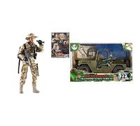Peterkin 74712 World Peacekeepers S.A.S. Action Figure & Accessories Figure, Camouflage & World Peacekeepers Military Vehicle