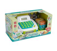 PETERKIN | Children's Electronic Cash Register Toy | Colourful Cash Register with working calculator, cash drawer and grocery accessories | RolePlay Toys | Ages 3+