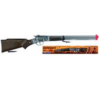 PETERKIN | Classic Gonher 8 Shot Rifle Gun Toy | Diecast metal pretend cowboy rifle with western detailing and wood effect plastic butt | Roleplay Toys | Fancy Dress Accessories | Ages 3+
