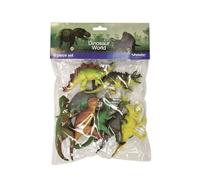 PETERKIN CLASSICS | Dinosaur World 8-Piece Set | 12-13cm Toy Figures | Dilophosaurus, Stegosaurus, Parasaurolophus, Brachiosaurus, Trachodon, T-Rex, Triceratops, Raptor | Roleplay Toys | Ages 3+