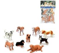 PETERKIN CLASSICS | Dog World 9-Piece Set | 7-10cm Plastic Dog Figure Toys | Dalmatian, Vizsla, Afghan Hound, St. Bernard, Husky, Dachshund, Pug, Schnauzer, Golden Retriever | Roleplay Toys | Ages 3+