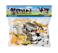 PETERKIN CLASSICS | Farm World 8-Piece Set | 8-10cm Plastic Farm Animal Figures For Children | Horse, Dog, Milk Cow, Donkey, Goat, Pig, Sheep, Cow | Roleplay Toys | Educational Toys | Ages 3+