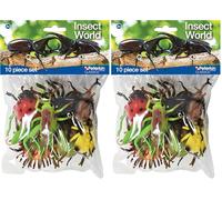 Peterkin CLASSICS | Insect World 10-Piece Set | 6-12cm Toy Insects | Mantis, Grasshopper, Scorpion, Beetles, Spider, Ladybird, Hornet, Centipede | Roleplay Toys | Ages 3+ (Pack of 2)