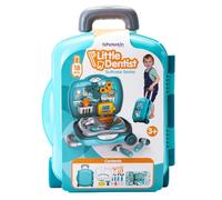 PETERKIN | Little Dentist Wheelie Case Toy | 18 piece, brightly coloured, dentist surgery kit in a 34 cm wheelie case with retractable handle | Roleplay Toys | Ages 3+