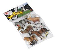 PETERKIN | My Farm - 12 Piece Farm Animal Figure Set | Includes horse, donkey, cow, sheep, goat, pig, chickens, duck, swan and rabbit | Farm Animals & Figures | Ages 3+