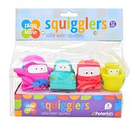 PETERKIN | Play & Learn - SQUIGGLERS - 4 softie water squirters | Pre-school Toys | Bath Toys | Ages 12m+