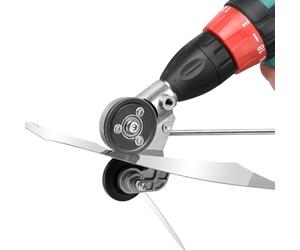 PETERONG - Upgraded Electric Drill Plate Cutter - Efficiently Cut Flat Sheet Metal Cutting Attachment with Adapter, Cuts 20-30 GA Sizes of Iron, Steel, Tin, Aluminum