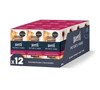 Peter's Yard Sourdough Crackers, Pink Peppercorn, Great with Chutney and Cheese, High Fibre, Natural Ingredients, Low Sugar 90g x 12