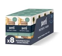Peter's Yard Sourdough Crackers, Rosemary and Sea Salt, Great with Chutney and Cheese, High Fibre, Natural Ingredients, Low Sugar, Pack of 8 x 90g Boxes