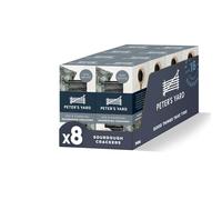 Peter's Yard Sourdough Crackers, Rye & Charcoal, Great with Chutney and Cheese, High Fibre, Natural Ingredients, Low Sugar 90g x 8