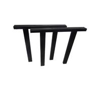 Petersburg Garden Bench Steel Black With 2 Legs